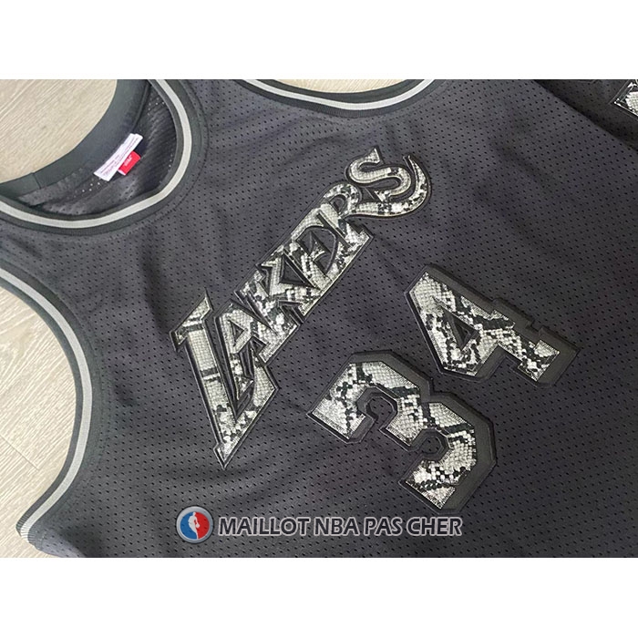 Maillot Los Angeles Lakers Kobe Bryant NO 34 Swingman Mitchell & Ness 1996-97 Noir